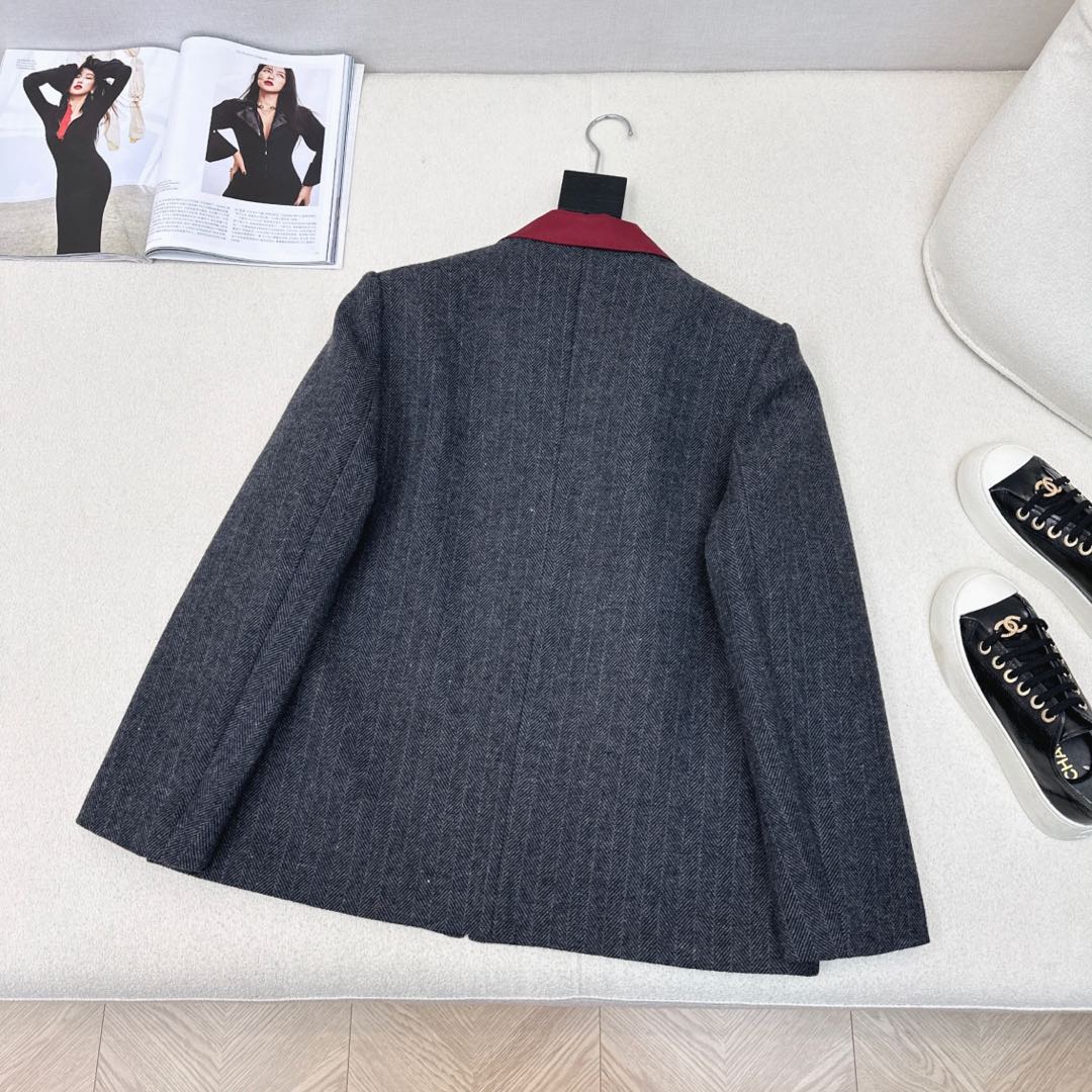 GUCCI Gucci Patchwork Suit Jacket Encora Red Cotton