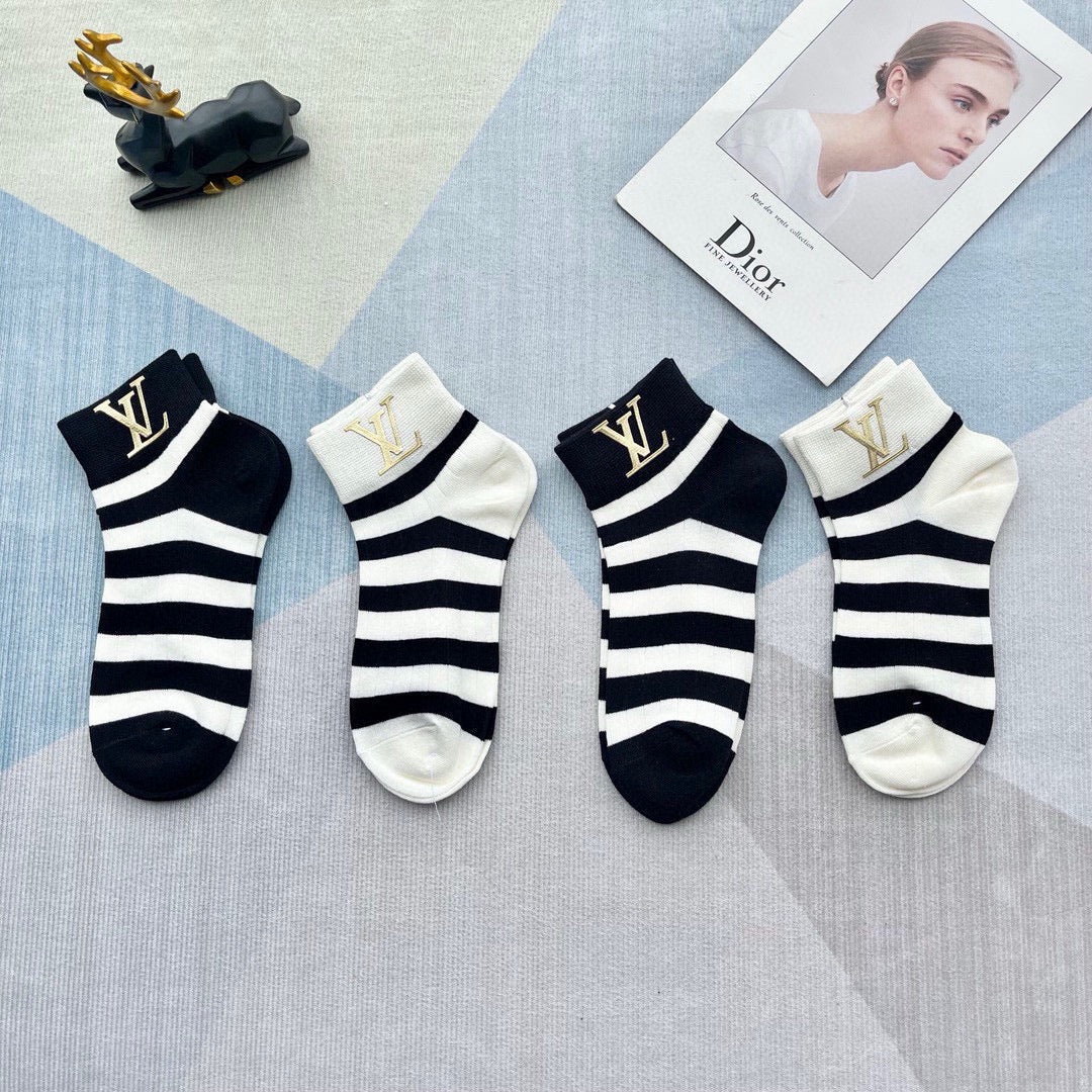 LOUIS VUITTON LOW-CUT SOCKS 212321 (1 BOX)