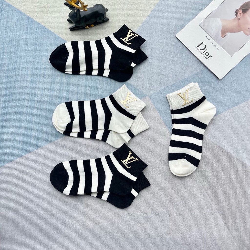 LOUIS VUITTON LOW-CUT SOCKS 212321 (1 BOX)