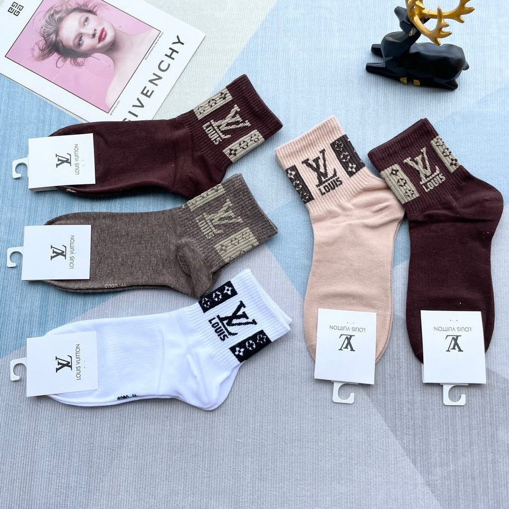 LOUIS VUITTON LOW-CUT SOCKS 212328 (1 BOX)