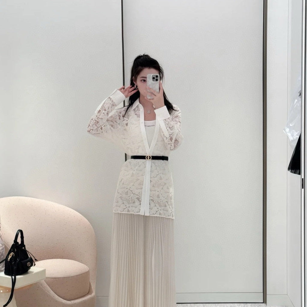 DIOR 25S LACE SHIRT 704