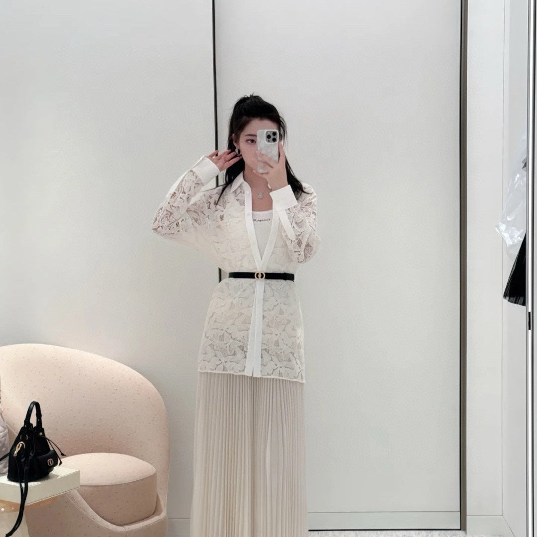 DIOR 25S LACE SHIRT 704