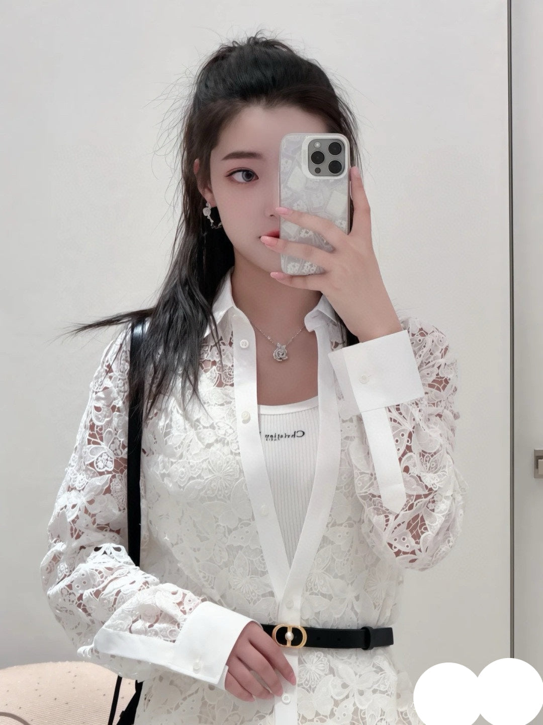 DIOR 25S LACE SHIRT 704