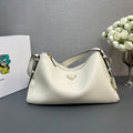 PRADA LARGE HOBO BAG 39 IN WHITE SOFT LAMBSKIN