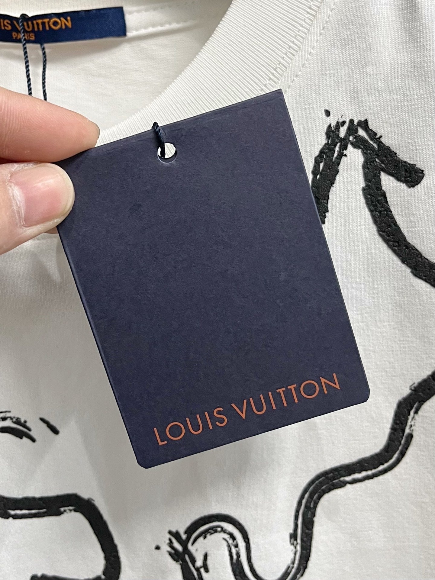 LOUIS VUITTON LV T-SHIRT IN WHITE PURE COTTON LOGO PRINT 238775