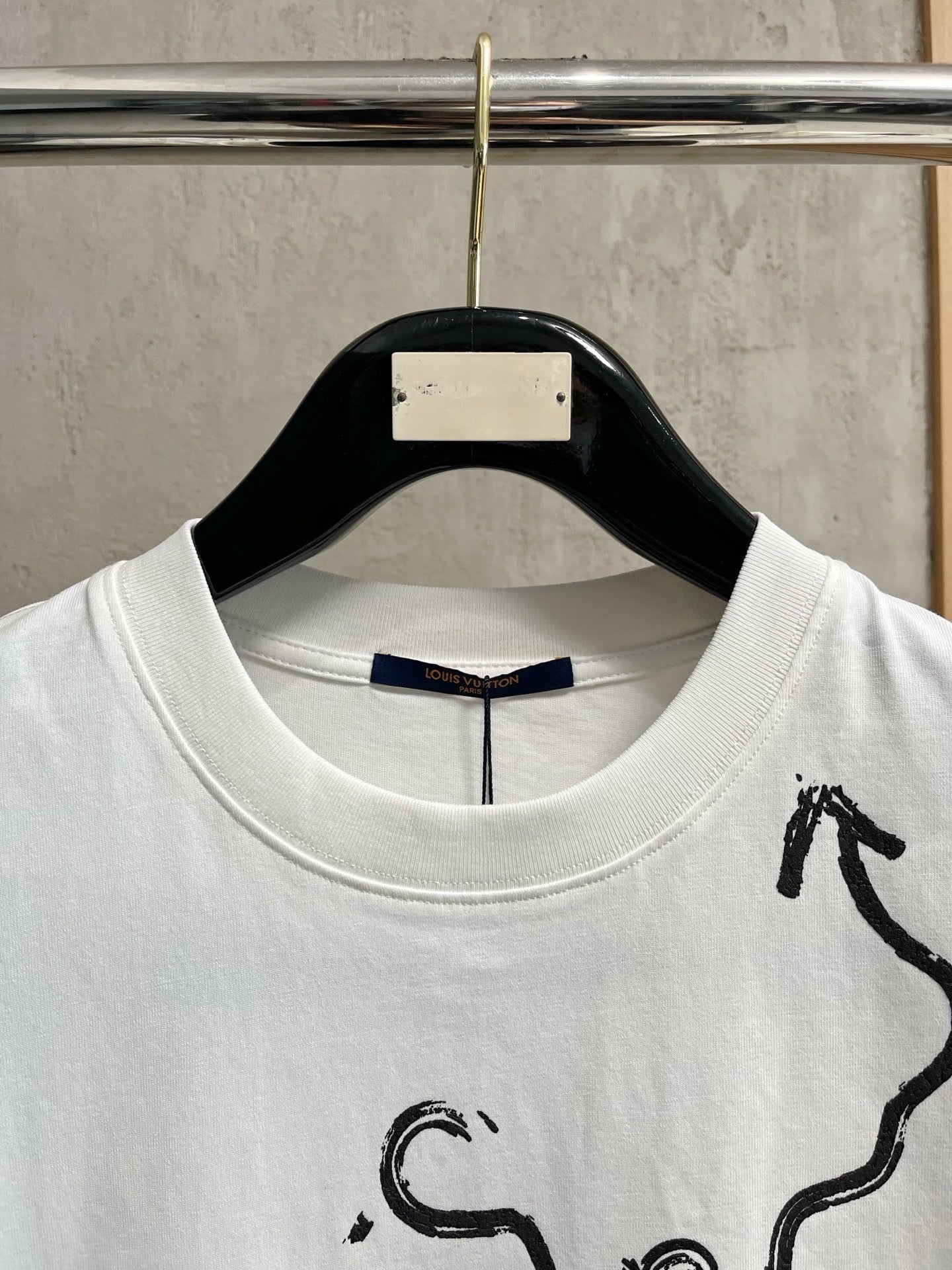 LOUIS VUITTON LV T-SHIRT IN WHITE PURE COTTON LOGO PRINT 238775