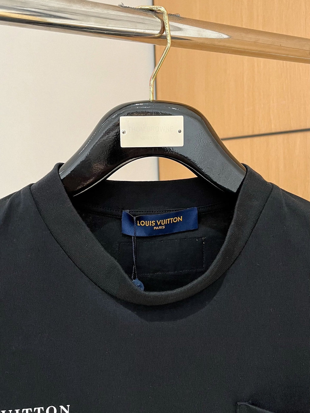 LOUIS VUITTON LV BLACK COTTON T-SHIRT 238868