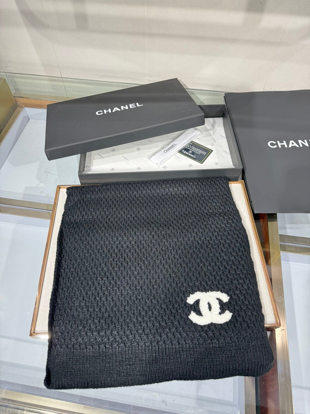 CHANEL 25S SCARF 175 CM IN WOOL CASHMERE 943087