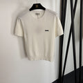 MIUMIU SHORT-SLEEVE KNIT TOP STYLE 421