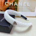 PRADA THICK HEADBAND IN WHITE TWEED 174106