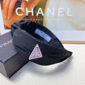 PRADA HEADBAND IN BLACK WRINKLED FABRIC 258838