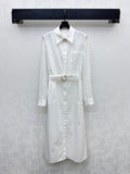 LOUIS VUITTON LV WHITE SHIRT DRESS WITH BELT 263740