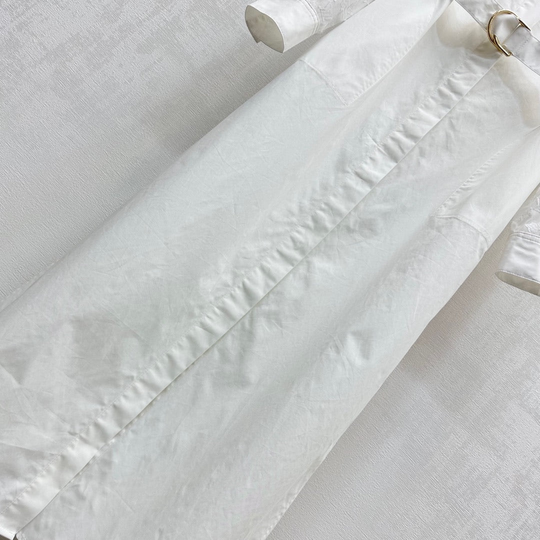 LOUIS VUITTON LV WHITE SHIRT DRESS WITH BELT 263740