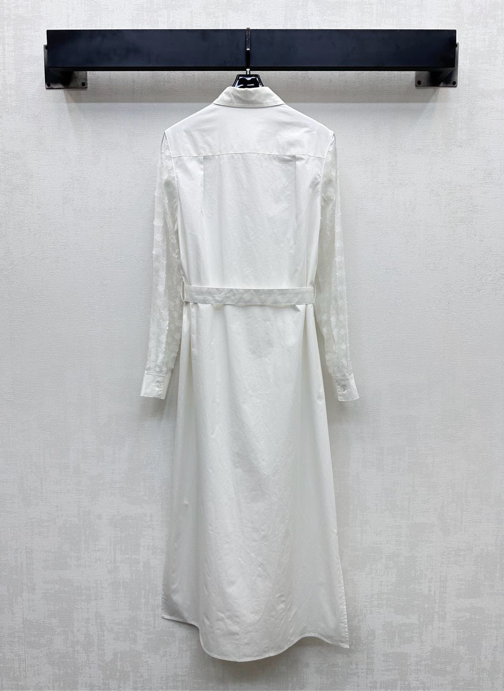 LOUIS VUITTON LV WHITE SHIRT DRESS WITH BELT 263740