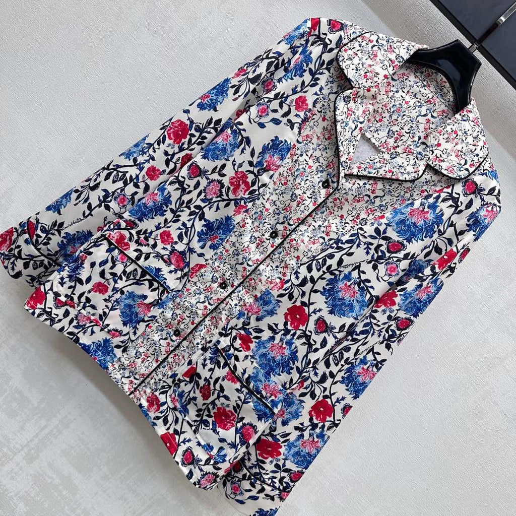 LOUIS VUITTON LV MULTICOLOR FLORAL PRINT SHIRT 263834