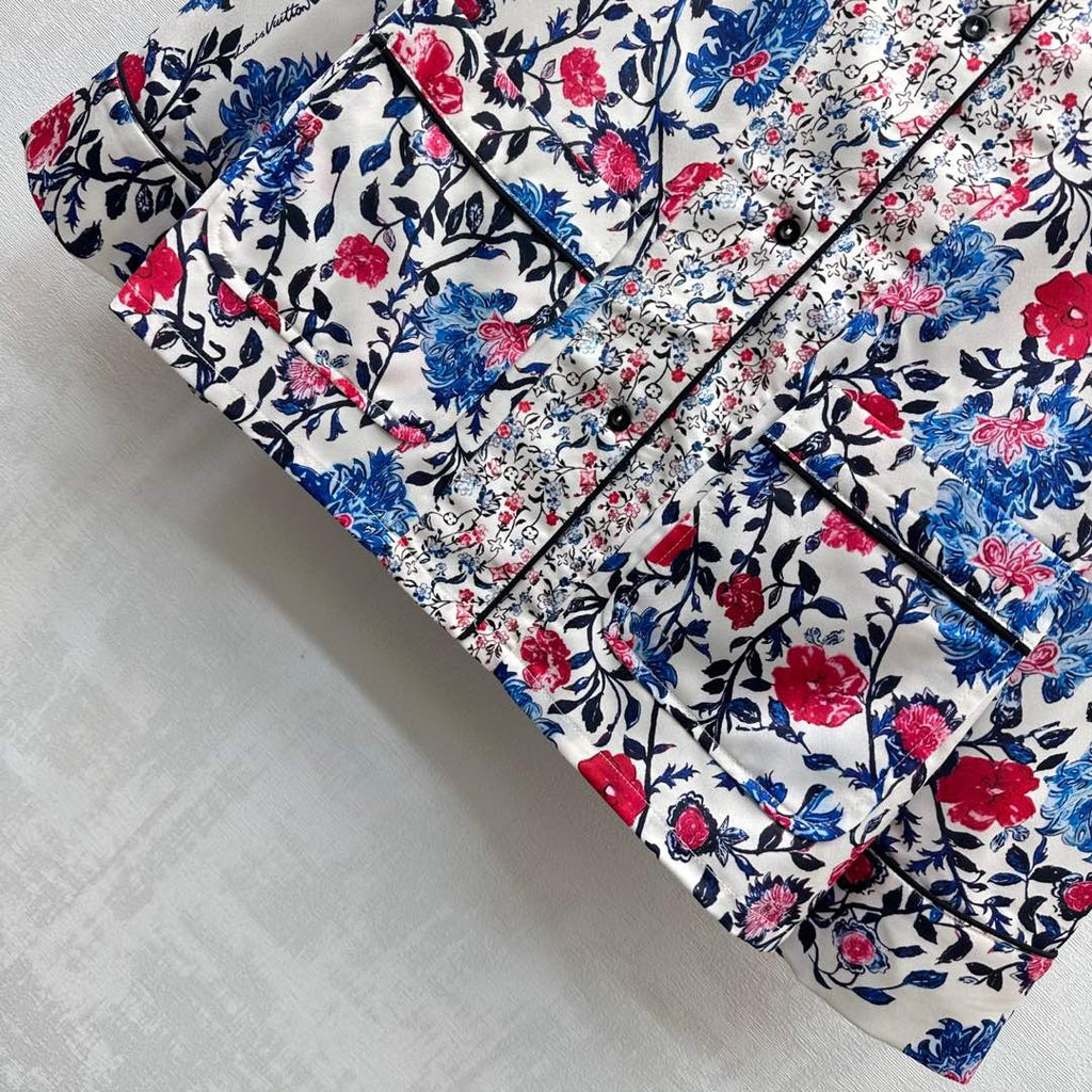 LOUIS VUITTON LV MULTICOLOR FLORAL PRINT SHIRT 263834