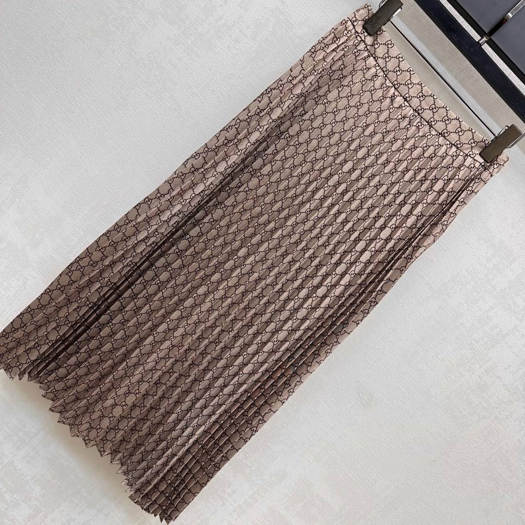 GUCCI 25S PLEATED DRESS IN TWILL FABRIC YB 264500