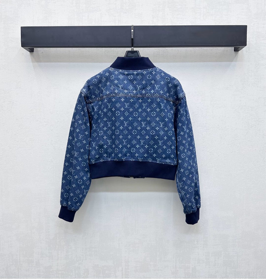 LOUIS VUITTON LV DENIM JACKET WITH LOGO PRINT 274801
