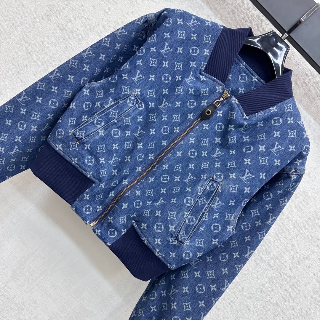 LOUIS VUITTON LV DENIM JACKET WITH LOGO PRINT 274801
