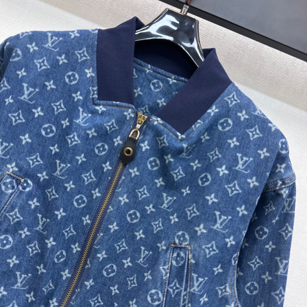 LOUIS VUITTON LV DENIM JACKET WITH LOGO PRINT 274801