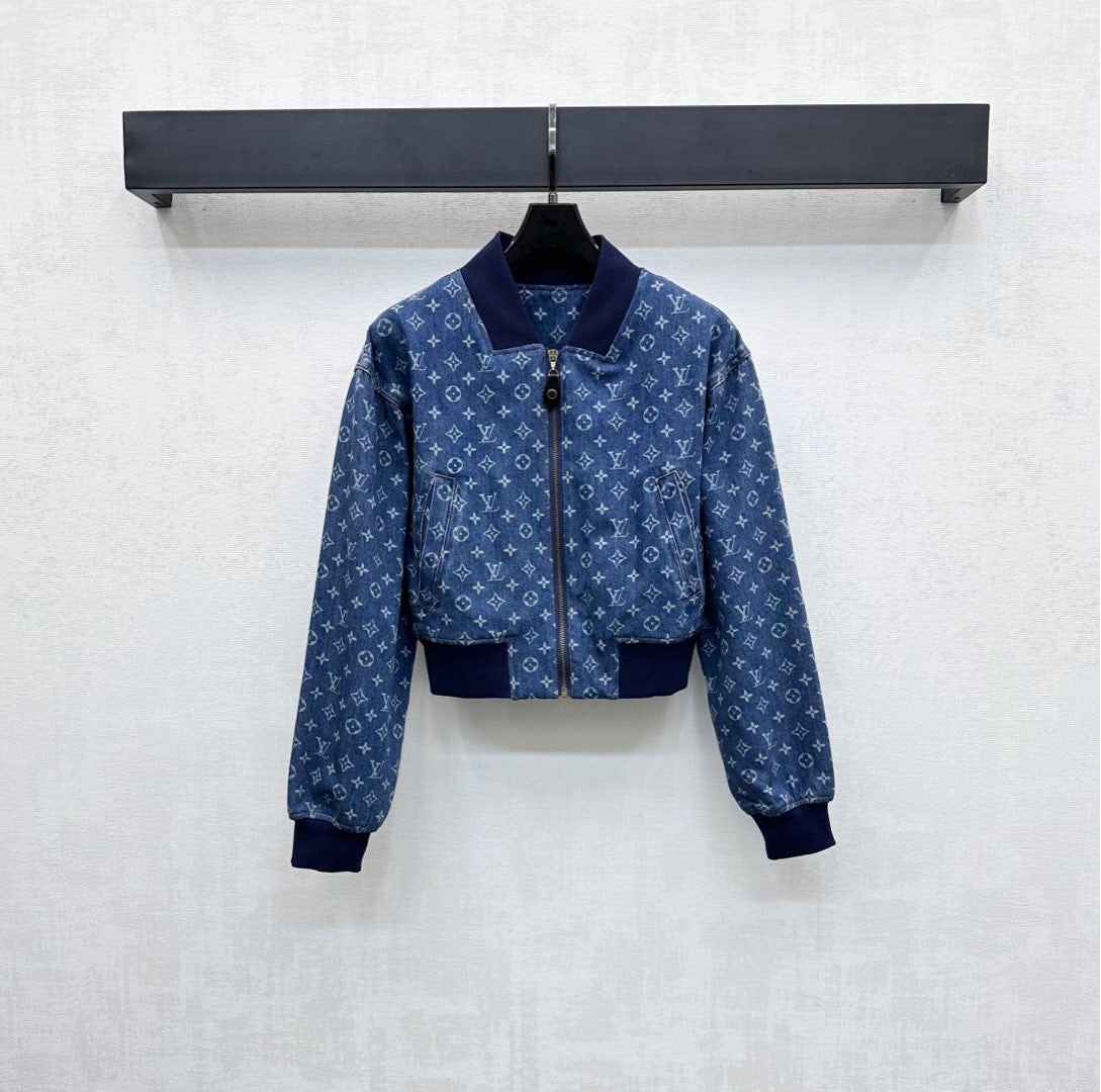 LOUIS VUITTON LV DENIM JACKET WITH LOGO PRINT 274801