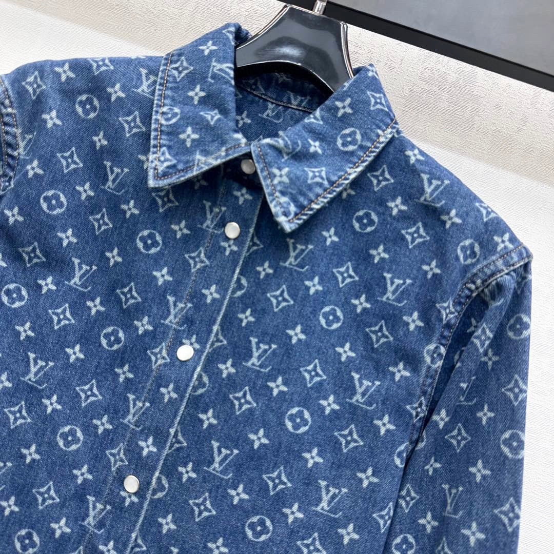 LOUIS VUITTON LV LASER-CUT DENIM SHIRT 274789