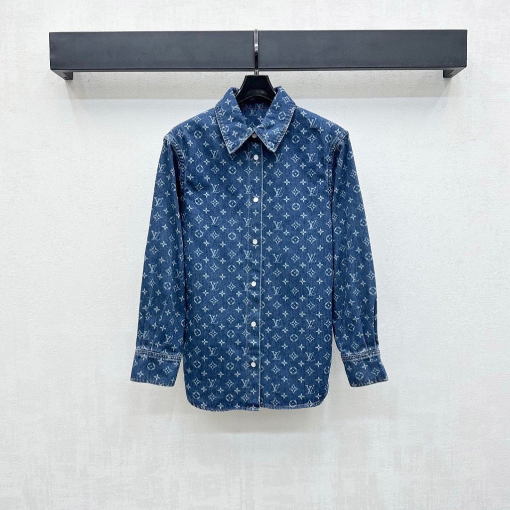LOUIS VUITTON LV LASER-CUT DENIM SHIRT 274789