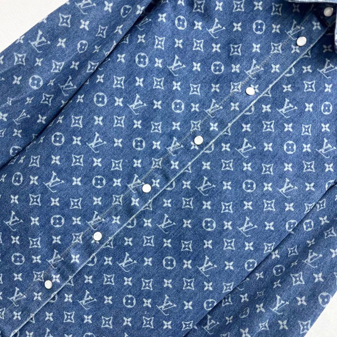 LOUIS VUITTON LV LASER-CUT DENIM SHIRT 274789