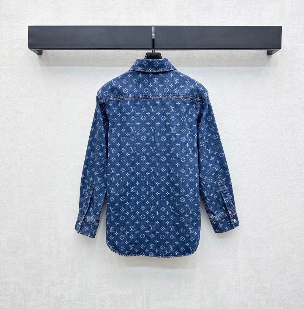 LOUIS VUITTON LV LASER-CUT DENIM SHIRT 274789