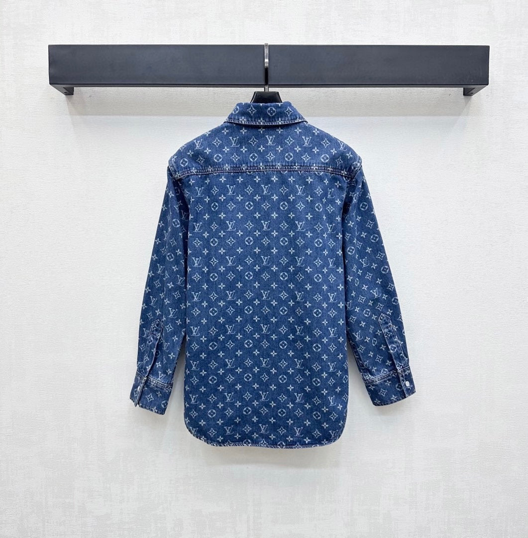 LOUIS VUITTON LV LASER-CUT DENIM SHIRT 274789