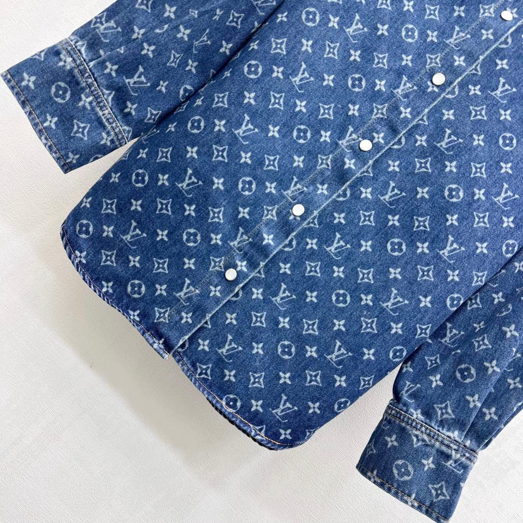 LOUIS VUITTON LV LASER-CUT DENIM SHIRT 274789