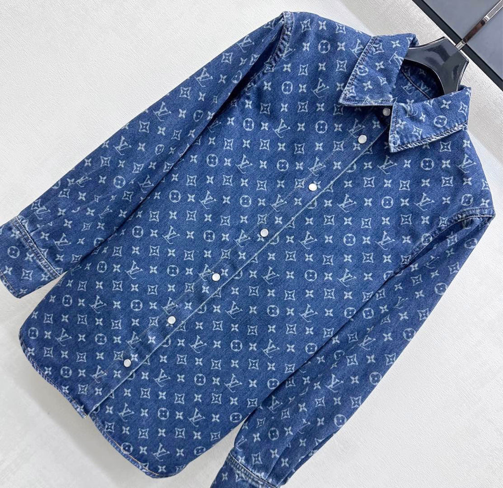 LOUIS VUITTON LV LASER-CUT DENIM SHIRT 274789
