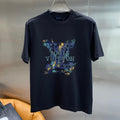 LOUIS VUITTON LV BLACK COTTON T-SHIRT COLORFUL LOGO 238905