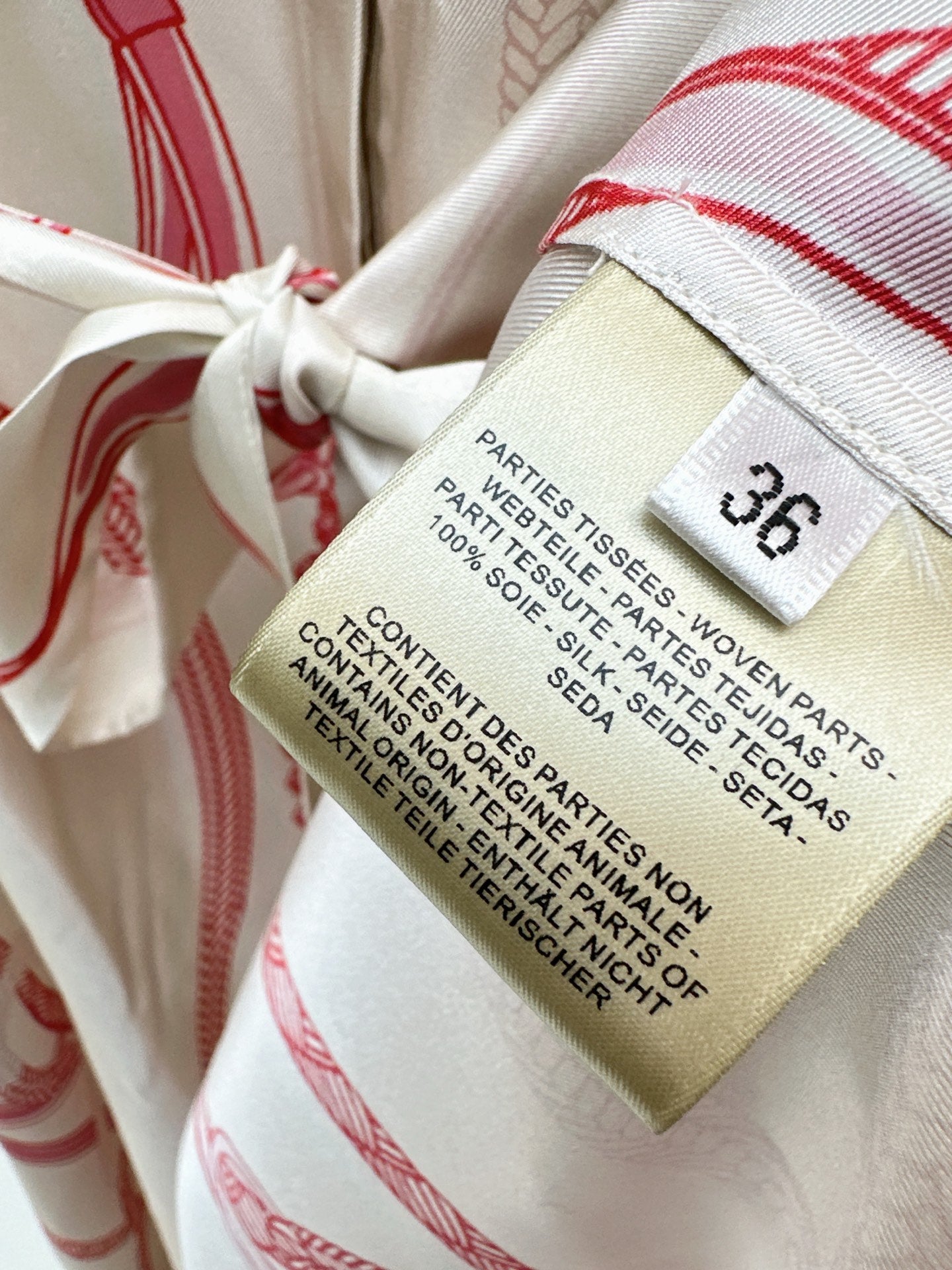 HERMES HERMES 25S LONG SILK DRESS 134