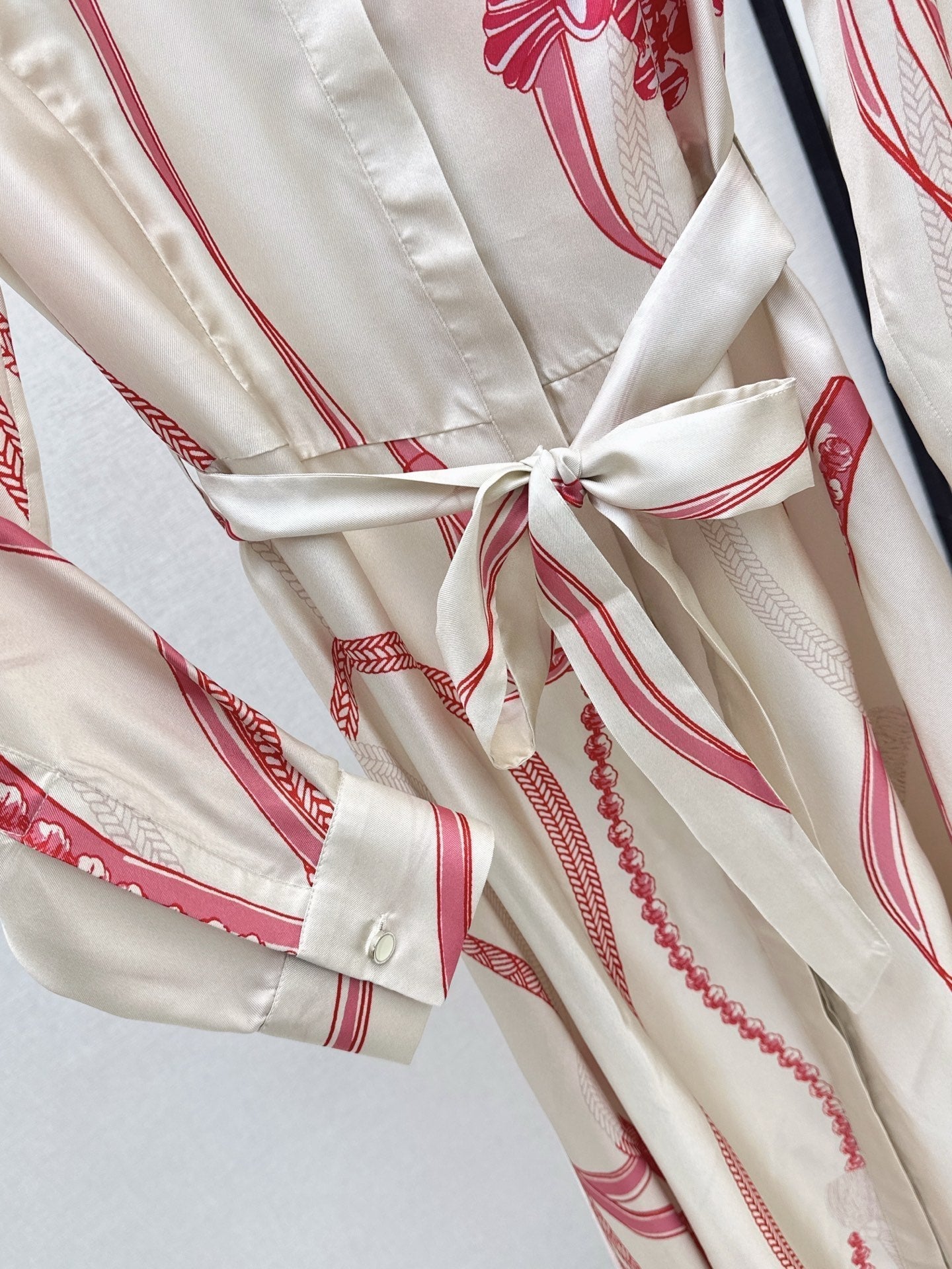 HERMES HERMES 25S LONG SILK DRESS 134