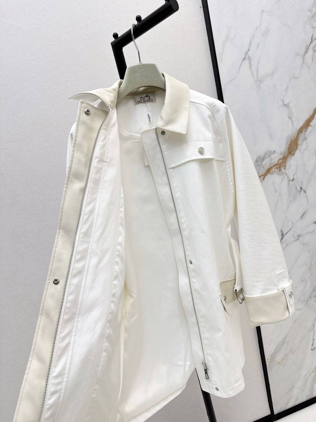 HERMES HERMES 25S LONG WINDJACKET 99430