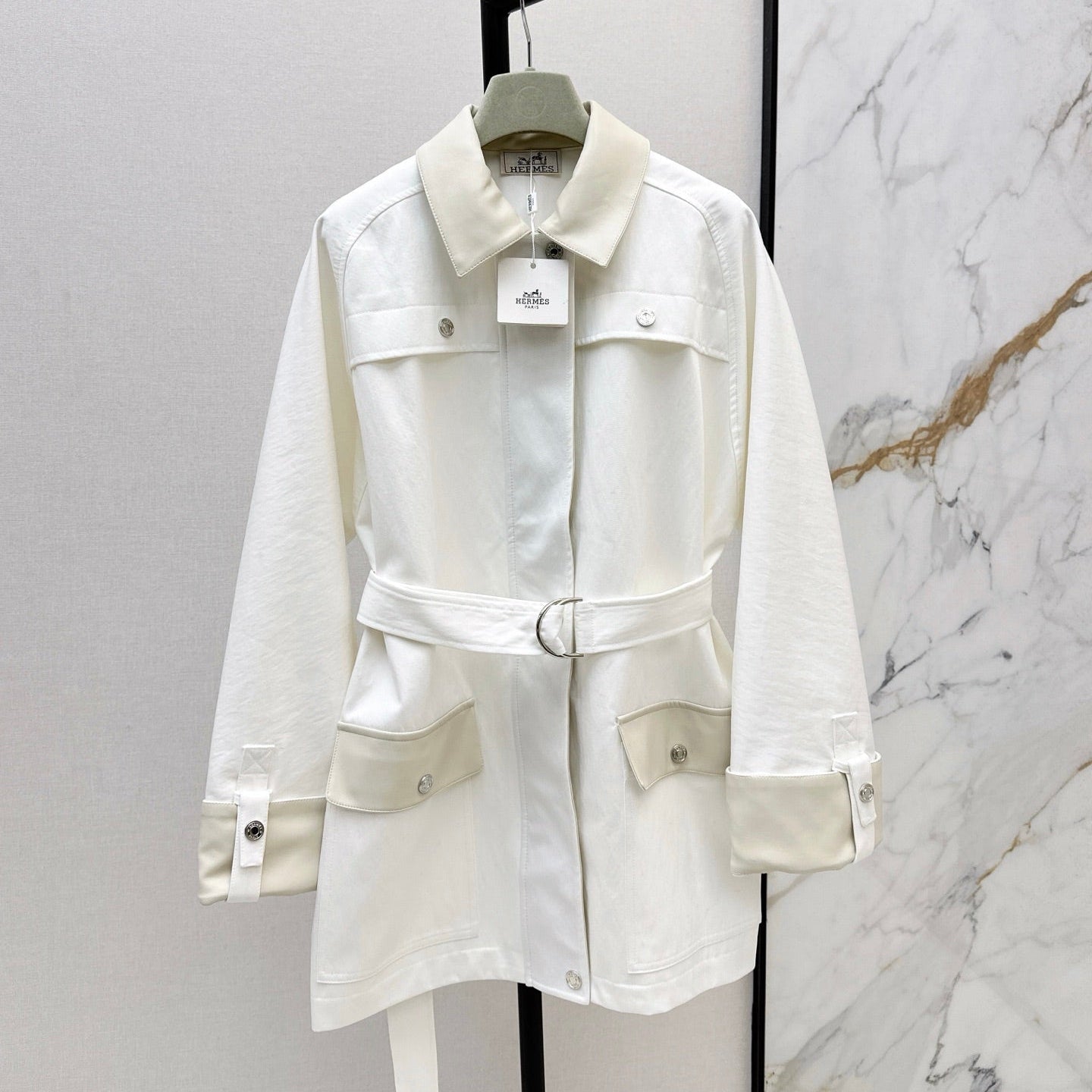 HERMES HERMES 25S LONG WINDJACKET 99430