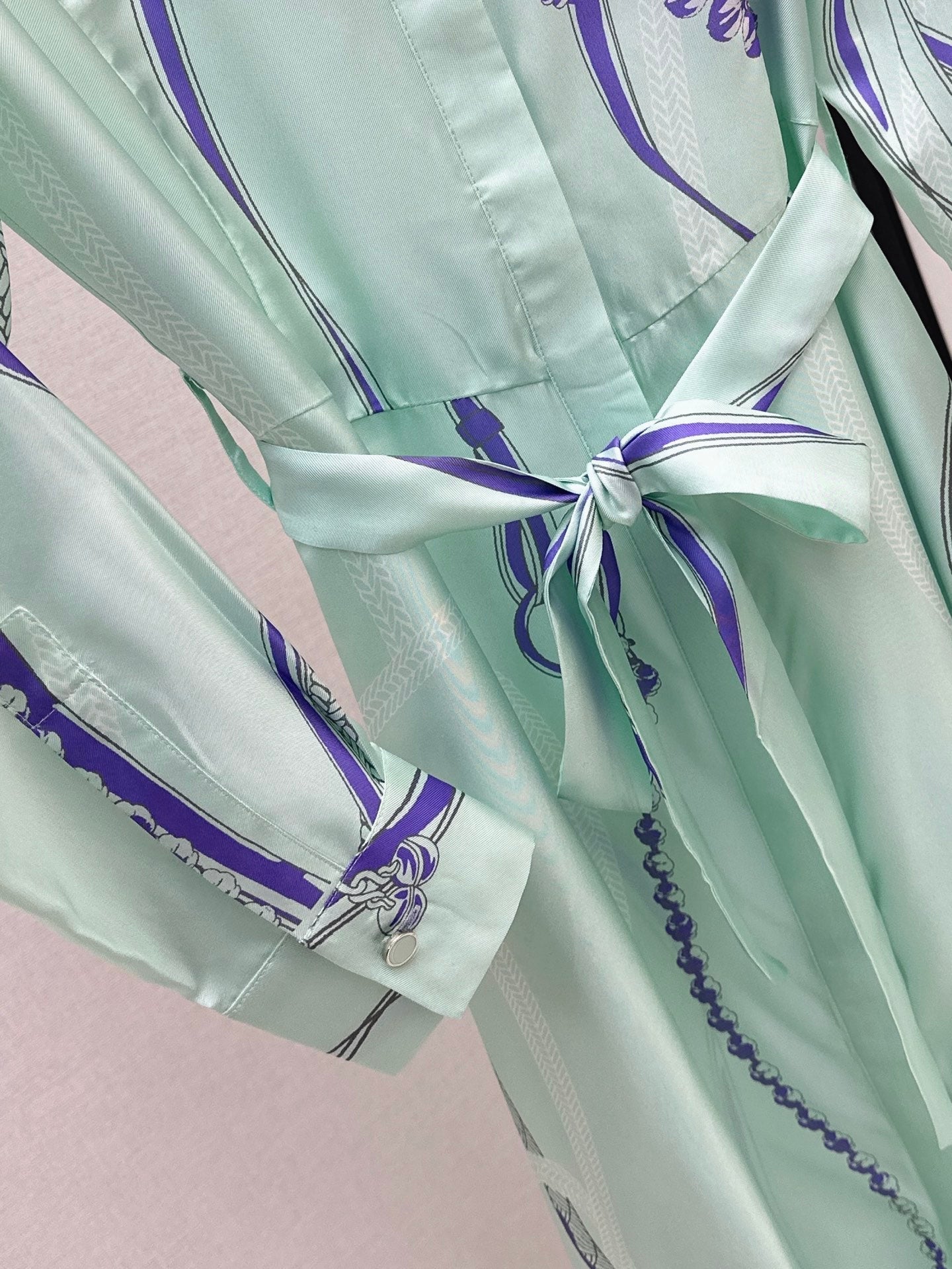 HERMES 25S LONG SILK DRESS 022