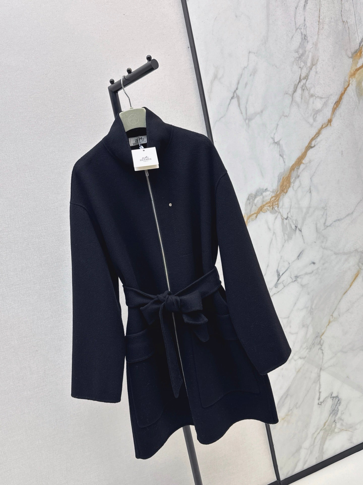 HERMES HERMES 25S STAND-COLLAR ZIP-UP JACKET 037