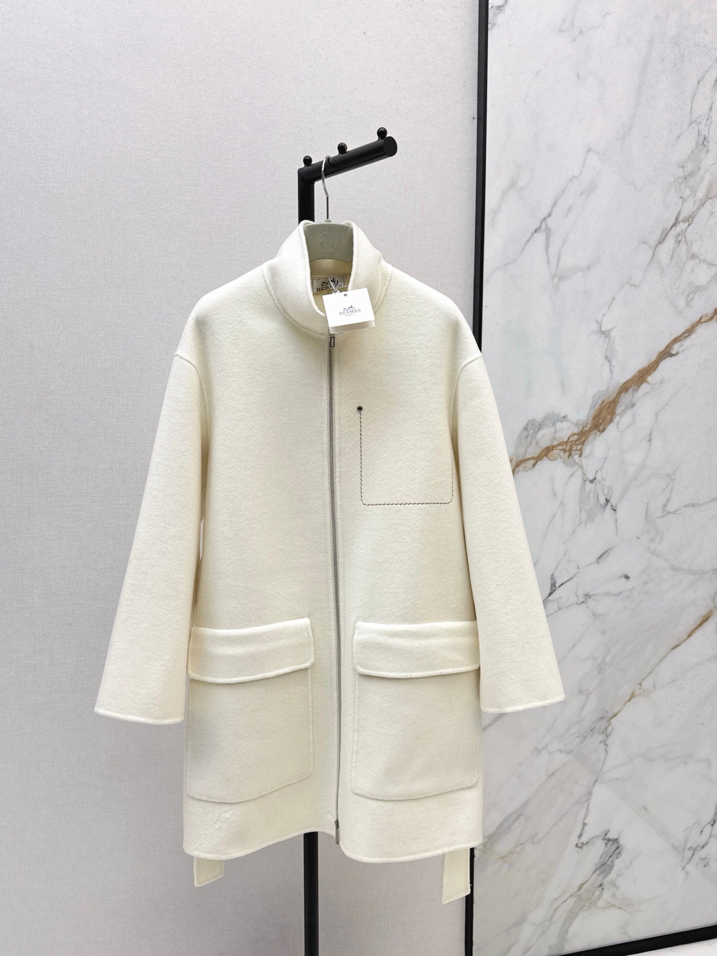 HERMES HERMES 25S STAND-COLLAR ZIP-UP JACKET 036