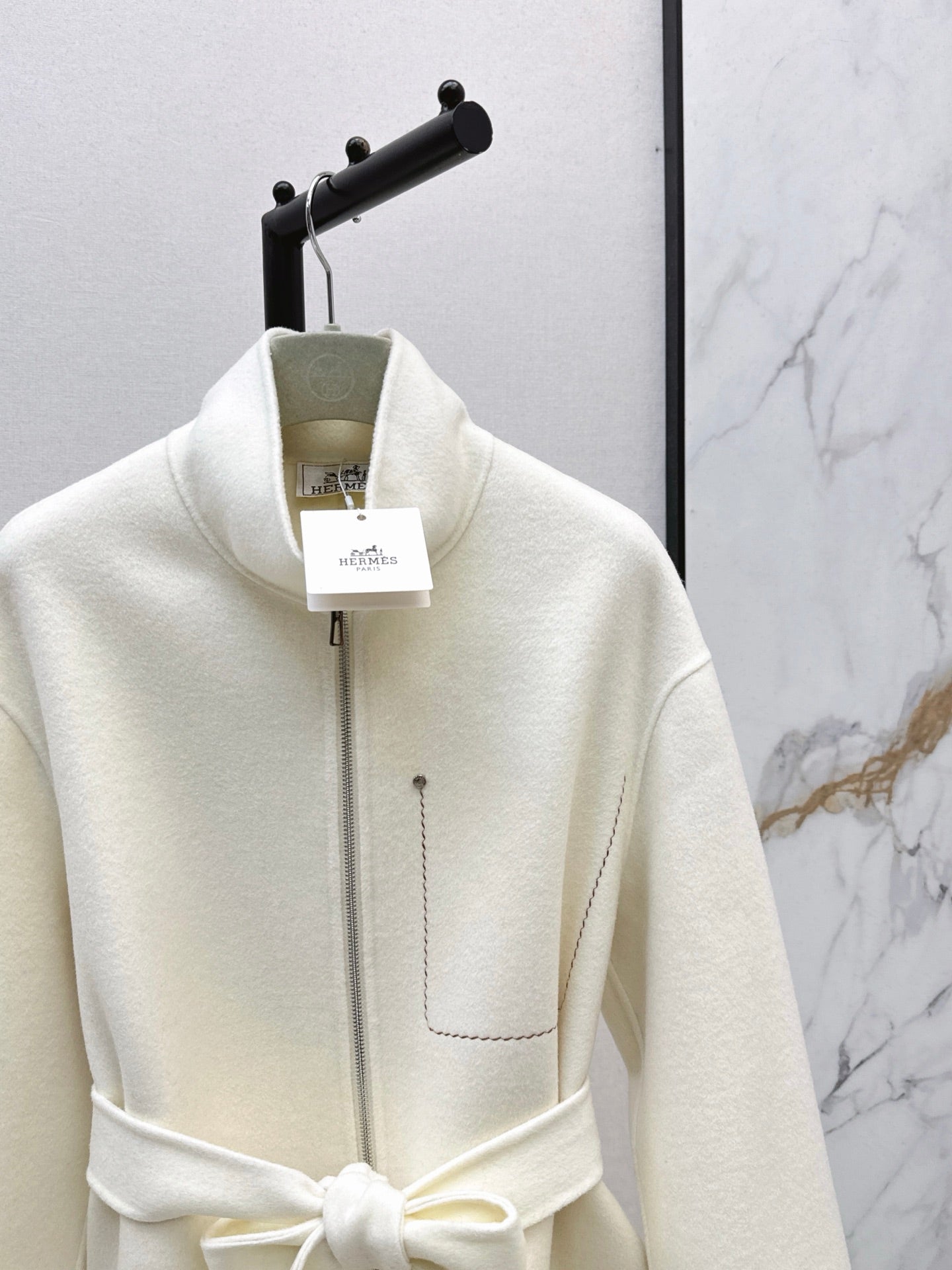 HERMES HERMES 25S STAND-COLLAR ZIP-UP JACKET 036