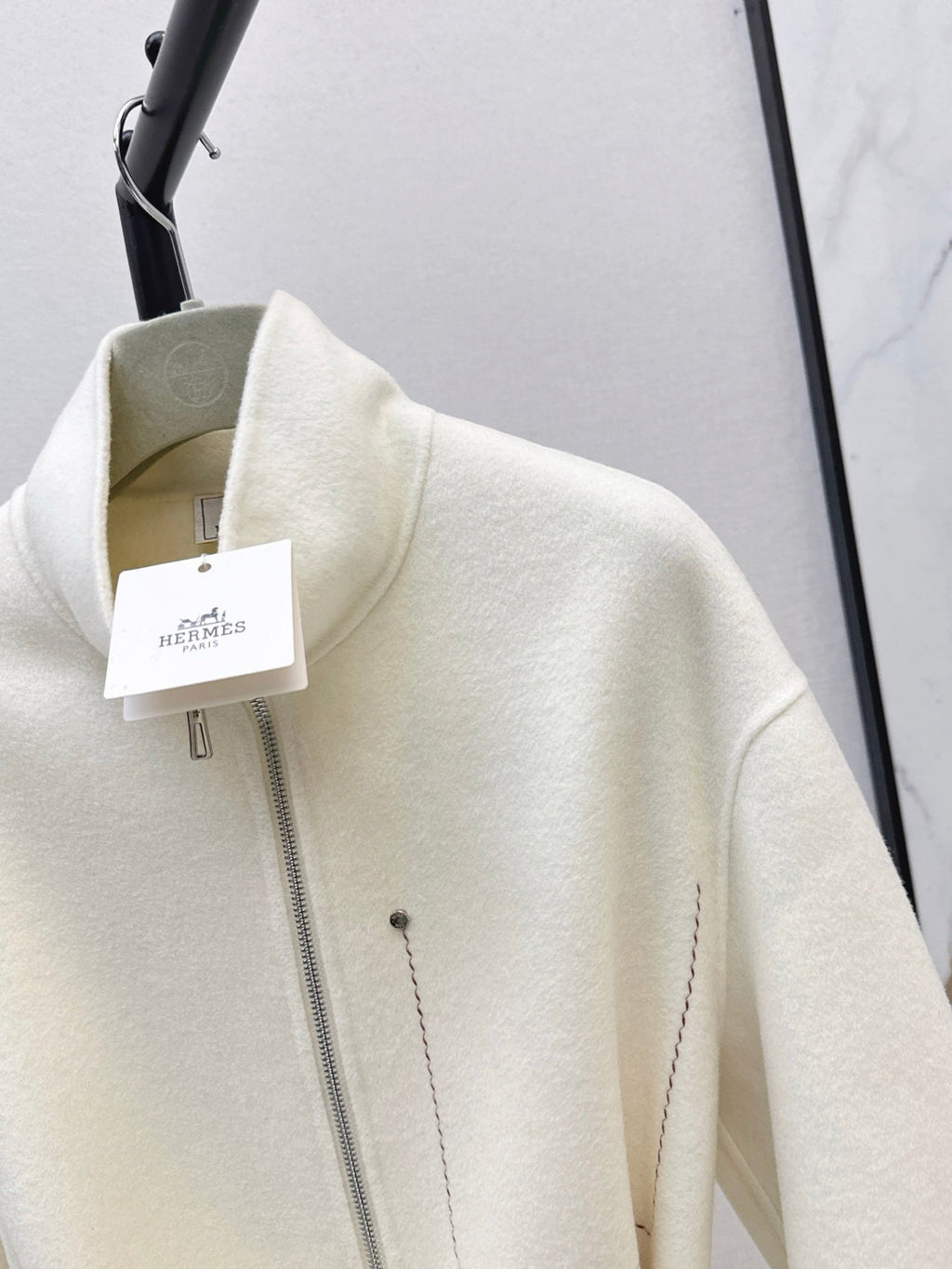 HERMES HERMES 25S STAND-COLLAR ZIP-UP JACKET 036