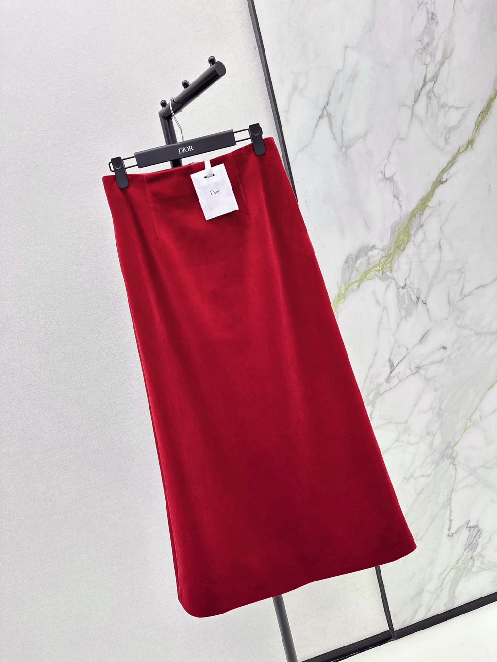 DIOR 25S LONG VELVET MIDI SKIRT 521