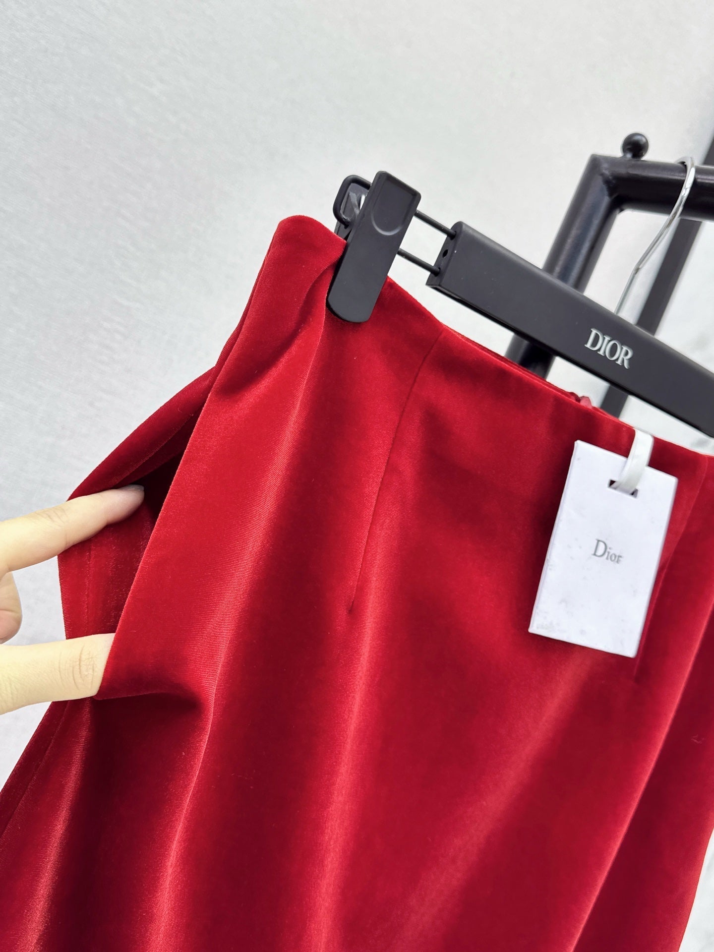 DIOR 25S LONG VELVET MIDI SKIRT 521