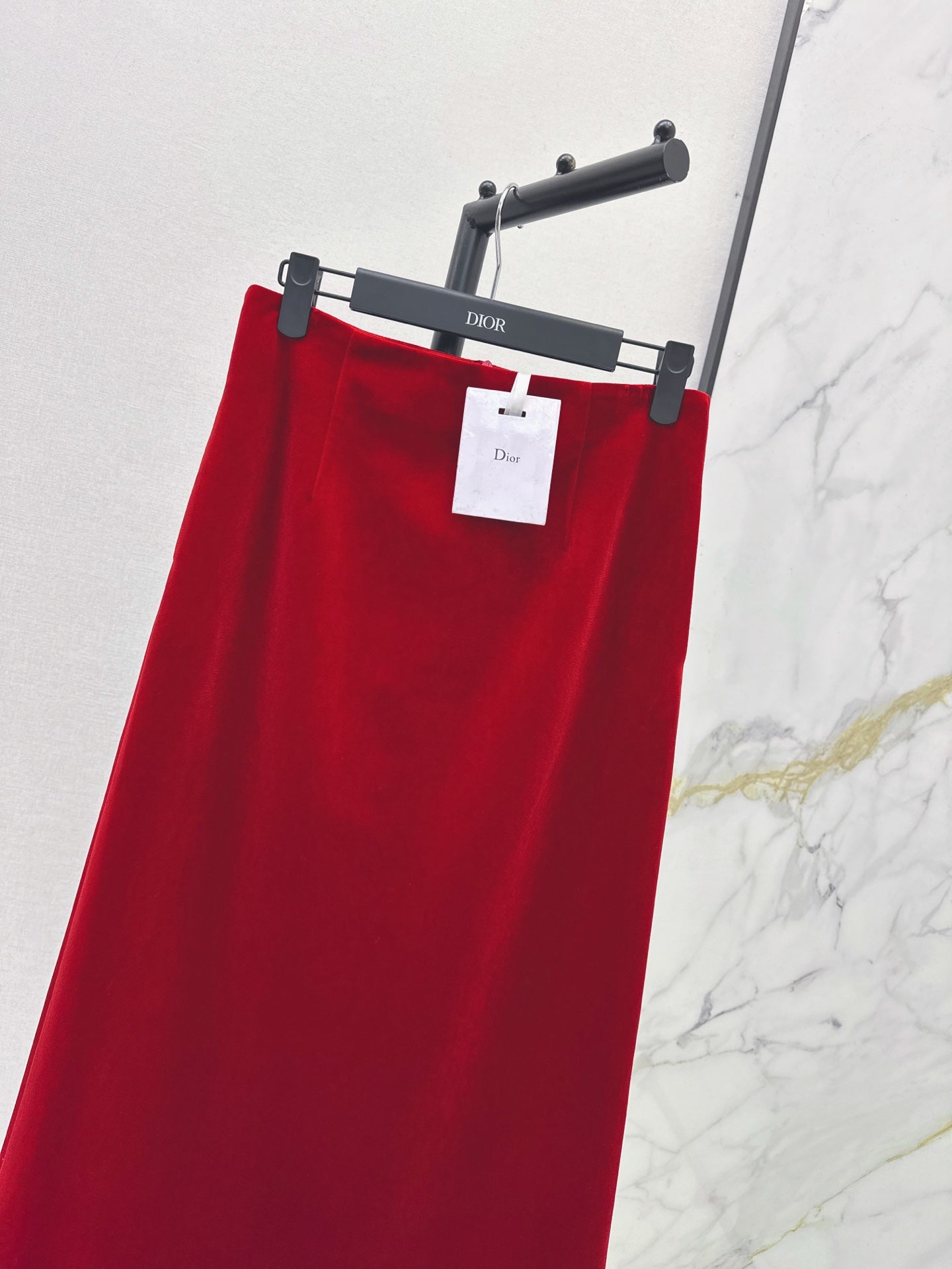 DIOR 25S LONG VELVET MIDI SKIRT 521