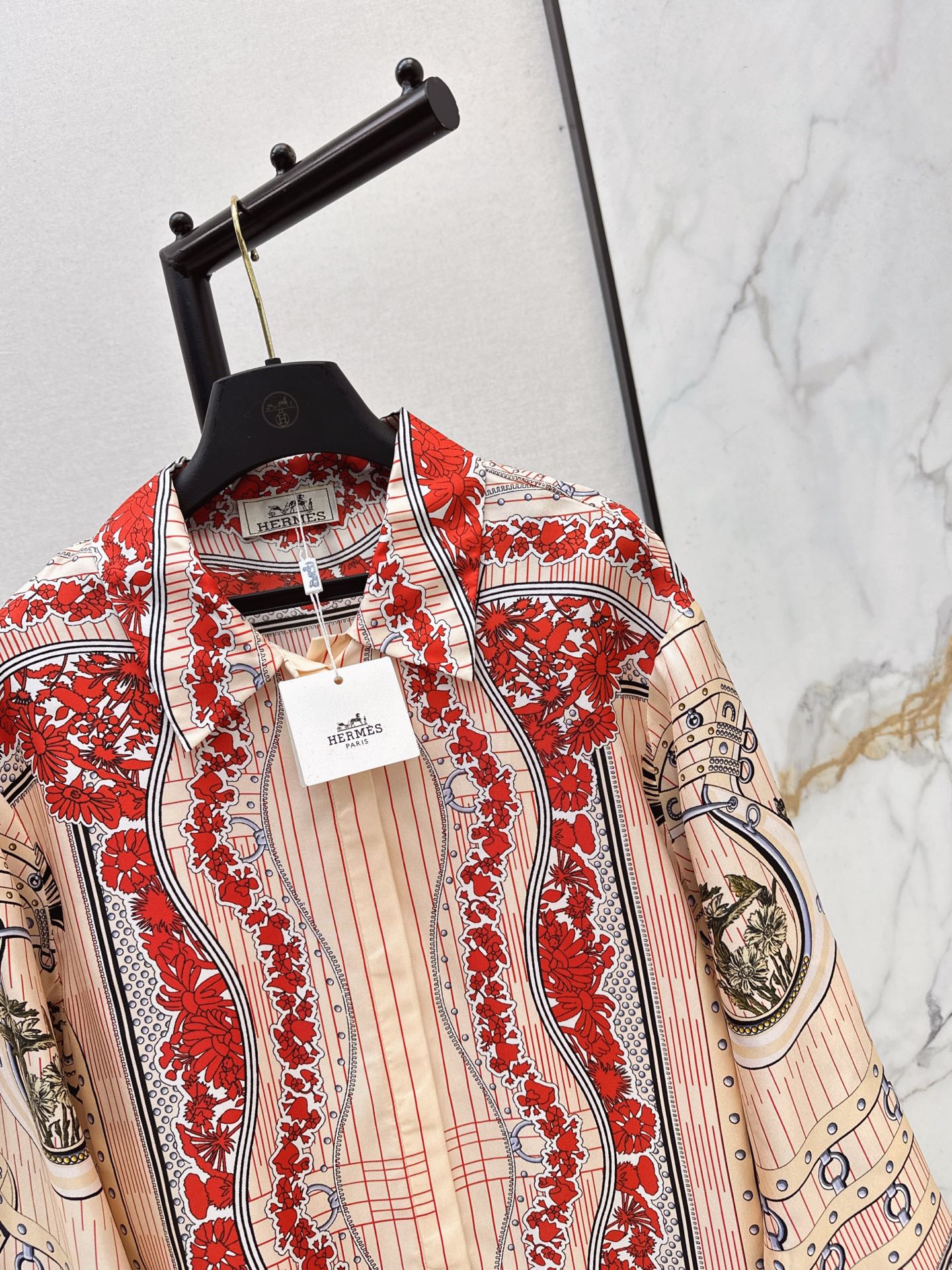 HERMES 25S SILK SHIRT 453