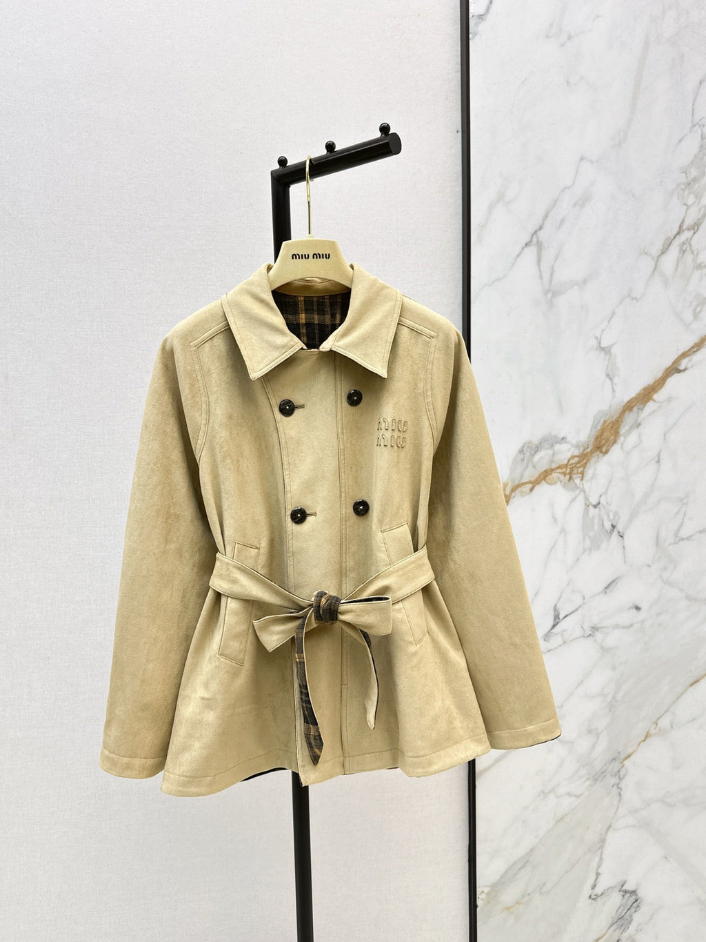 MIUMIU LONG REVERSIBLE COAT STYLE 747