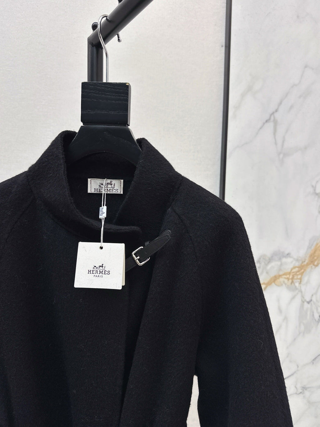 HERMES 25S LONG STAND-COLLAR COAT 449