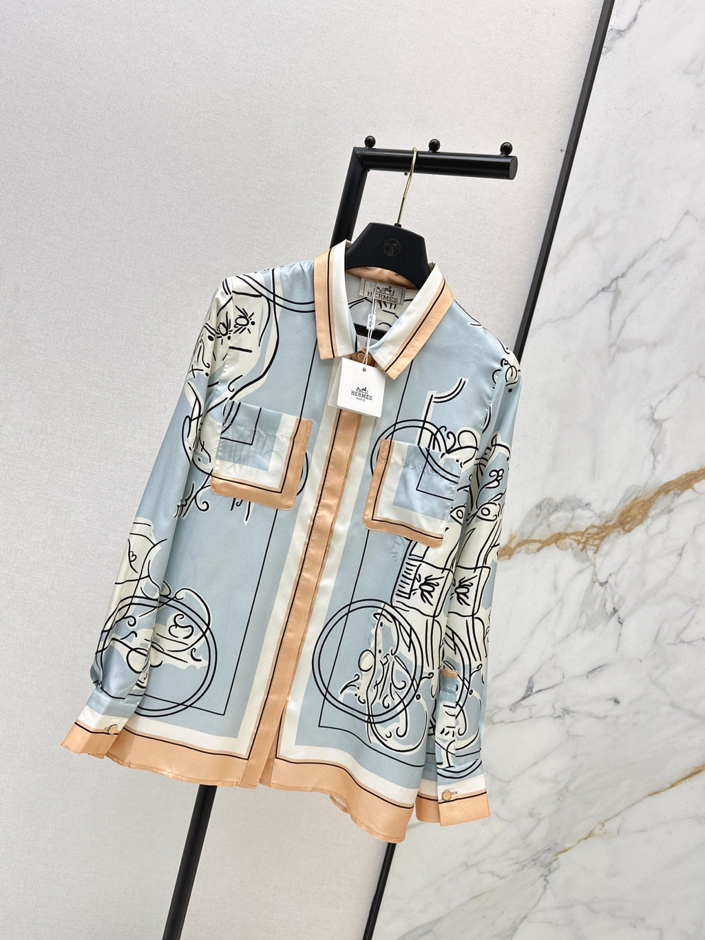 HERMES HERMES 25S SILK SHIRT 427