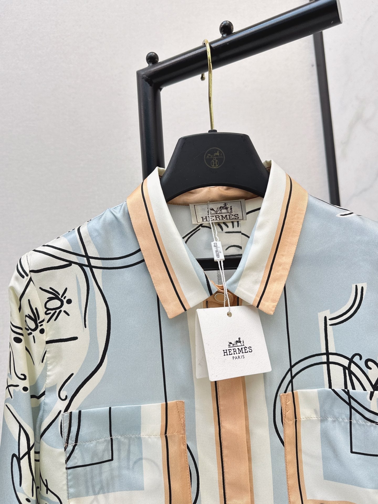 HERMES HERMES 25S SILK SHIRT 427